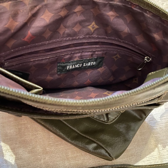 Franco Sarto Olive Leather Green Purse Crossbody  Shoulder Strap Bag - Picture 2 of 3